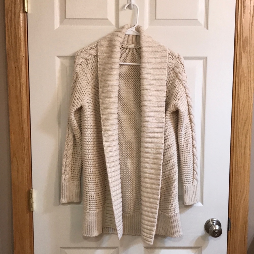 Gap open cable knit cardigan